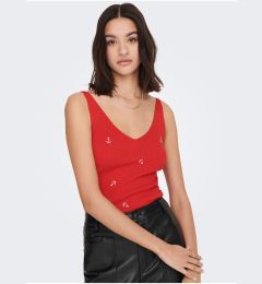 Снимка на Red Patterned Tank Top JDY Nanna - Women