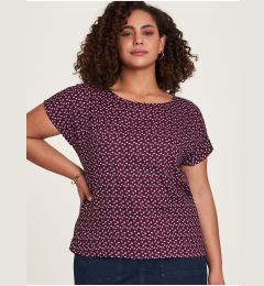 Снимка на Red Women's Patterned T-Shirt Tranquillo - Women