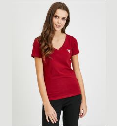 Снимка на Red women's T-shirt Guess Mini Triangle - Women's