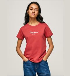 Снимка на Red Women's T-Shirt Pepe Jeans - Women