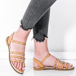 Снимка на Resti Beige sandals with gold studs Sokoto - Footwear