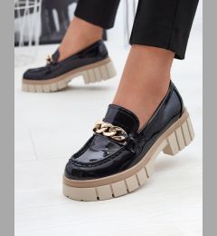 Снимка на Resti Lacquered women's moccasins in black Aquan- Footwear