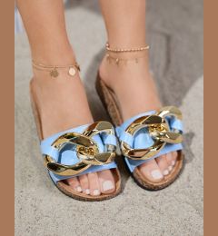 Снимка на Resti Ladies' blue slippers with decoration at Fixci- Footwear