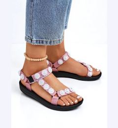 Снимка на Resti Letitia pink platform sandals - classic pearl studs