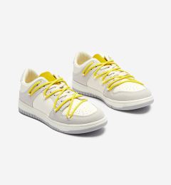 Снимка на Resti White and gray women's sports sneakers with yellow laces Olierinc - Footwear