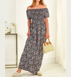 Снимка на Resti Women's maxi dress a'la hiszpanka in floral pattern in black- Clothing