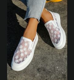 Снимка на Resti Women's mesh moccasins with flowers Emzos