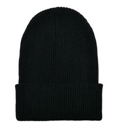 Снимка на Ribbed knit cap made of recycled yarn black