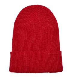 Снимка на Ribbed knit cap made of recycled yarn red