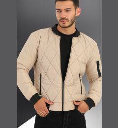 Снимка на River Club Men's Stone Water And Windproof Quilted Patterned Sports Jacket