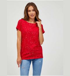 Снимка на SAM73 Red Women patterned T-Shirt SAM 73 Heqa - Women