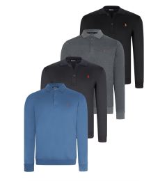 Снимка на SET OF FOUR V4007 DEWBERRY MEN'S SWEATSHIRT-BLACK-NAVY-ANTHRACITE-INDIGO