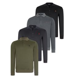 Снимка на SET OF FOUR V4007 DEWBERRY MEN'S SWEATSHIRT-BLACK-NAVY-ANTHRACITE-KHAKI