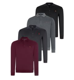 Снимка на SET OF FOUR V4007 DEWBERRY MEN'S SWEATSHIRT-BLACK-NAVY-ANTHRACITE-PURPLE