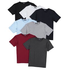 Снимка на SET OF SEVEN T8569 DEWBERRY BICYCLE COLLAR T-SHIRT-BLACK-NAVY-WHITE-GREY-BLUE-ANTHRACITE-BURGUNDY