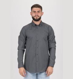 Снимка на Shirt - TOMMY HILFIGER SLIM STRETCH POPLIN SHIRT grey