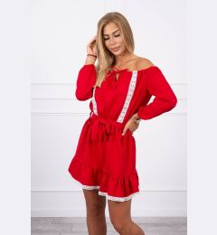 Снимка на Shoulder and lace red dress