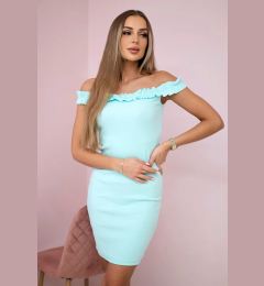 Снимка на Shoulder dress with mint frills