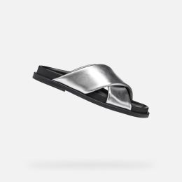 Снимка на Silver women's slippers Geox Adelash - Women's