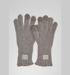 Снимка на Smart gloves made of a knitted heather grey wool blend