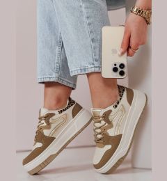 Снимка на Sneakersy damskie na platformie BEIMEI beżowe Dstreet