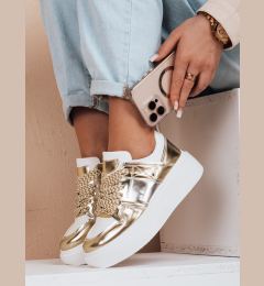 Снимка на Sneakersy damskie na platformie HYPERWAY złote Dstreet