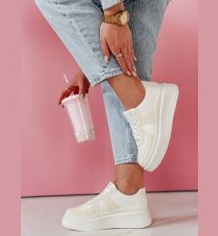 Снимка на Sneakersy damskie na platformie MODNIKKI białe Dstreet