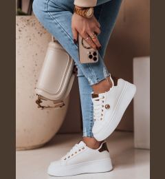 Снимка на Sneakersy damskie na platformie RIFII khaki Dstreet