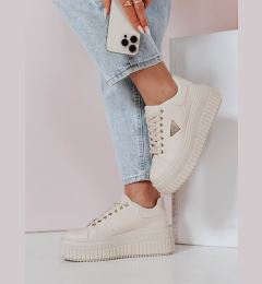 Снимка на Sneakersy damskie na platformie SNIKPIK beżowe Dstreet