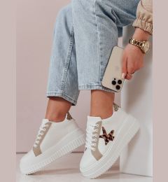 Снимка на Sneakersy damskie na platformie STARPAN beżowe Dstreet