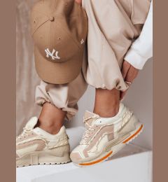 Снимка на Sneakersy damskie na platformie STREETLY beżowe Dstreet