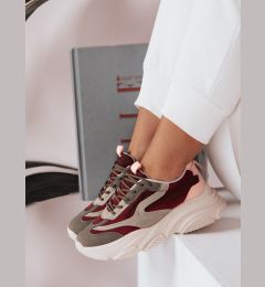 Снимка на Sneakersy damskie na platformie VISTALA bordowe Dstreet