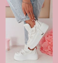 Снимка на Sneakersy damskie na wysokiej platformie UPSOLE białe Dstreet
