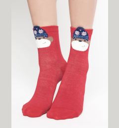 Снимка на Socks with application monkey in a hat with red stars