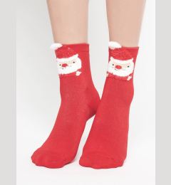 Снимка на Socks with Santa Claus application red