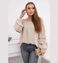 Снимка на Spanish blouse with decorative sleeves beige