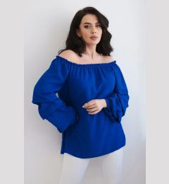 Снимка на Spanish blouse with decorative sleeves cornflower blue