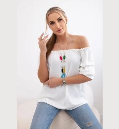 Снимка на Spanish blouse with decorative sleeves ecru