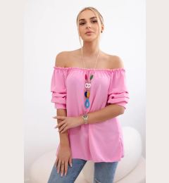 Снимка на Spanish blouse with decorative sleeves light pink