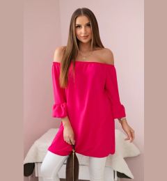 Снимка на Spanish blouse with ruffles on the sleeve fuchsia