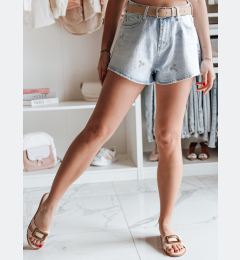 Снимка на Spodenki damskie jeansowe SPARKLOVE niebieskie Dstreet