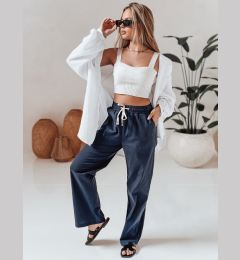 Снимка на Spodnie damskie casualowe wide leg BOHO DAY granatowe Dstreet