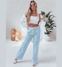 Снимка на Spodnie damskie casualowe wide leg BOHO DAY jasnoniebieskie Dstreet