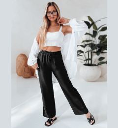 Снимка на Spodnie damskie casualowe wide leg LOVETRIP czarne Dstreet