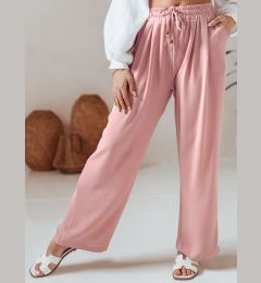 Снимка на Spodnie damskie casualowe wide leg LOVETRIP różowe Dstreet