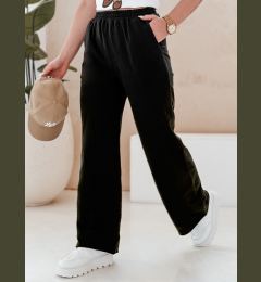 Снимка на Spodnie damskie dresowe wide leg DRESLINA czarne Dstreet