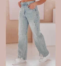 Снимка на Spodnie damskie jeansowe baggy BAGETSON niebieskie Dstreet