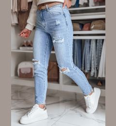 Снимка на Spodnie damskie jeansowe slim fit RIPESLIM niebieskie Dstreet