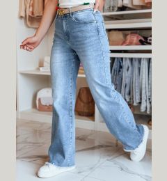 Снимка на Spodnie damskie jeansowe wide leg DOGERISS niebieskie Dstreet
