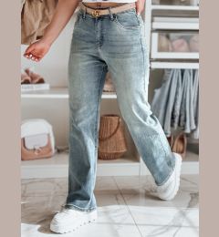 Снимка на Spodnie damskie jeansowe wide leg LOSSLEG niebieskie Dstreet